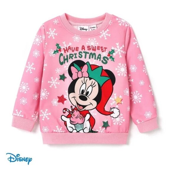 PATPAT Disney Minnie Mouse Toddler Girl 4-5Y Sweatshirt Sweet Christmas Characte - Picture 1 of 3